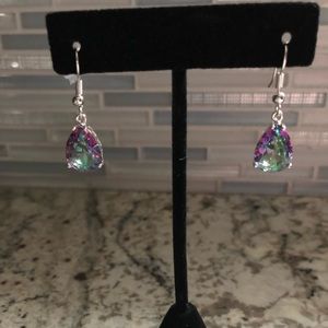 Sterling Silver and Rainbow Topaz Earrings